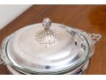 Two Silver Plated Lidded Warming Dishes