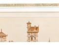 Set Of Three Architectural Lithographs In Color