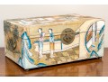 Chinese Canvas Wrapped And Painted Diminutive Trunk