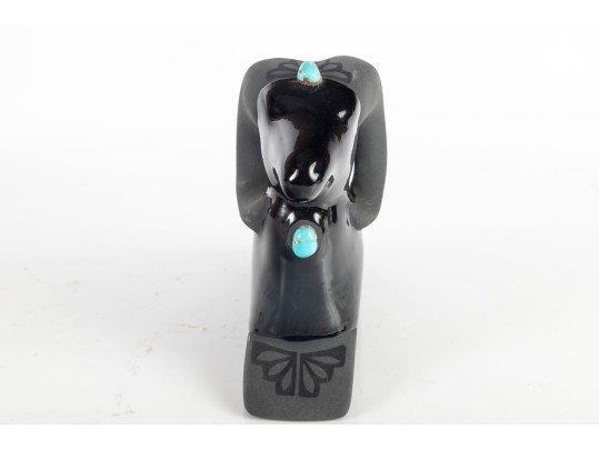 Lawrence Vargas Blackware Pottery – Sandia Ram