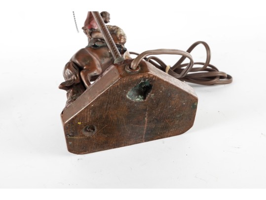 Vintage Cowboy On Bucking Bronco Table Lamp
