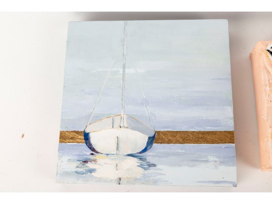 Collection Of Small Paintings On Board And Canvas