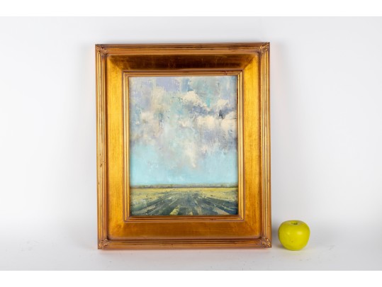 Unsigned Contemporary Oil On Board Landscape