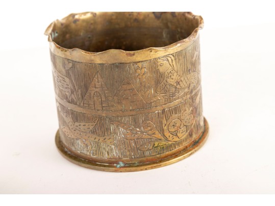 Brass Shell Case Engraved Trench Art