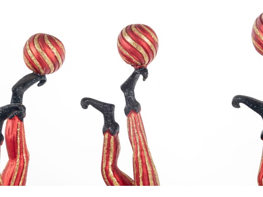 Trio Of Handstanding Acrobat Figurines