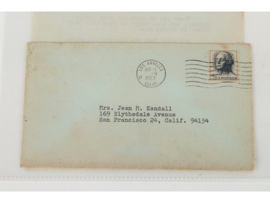 Joan Crawford Typed And Signed Letter, 1963