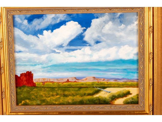 Untitled Southwestern Landscape – Oil On Board