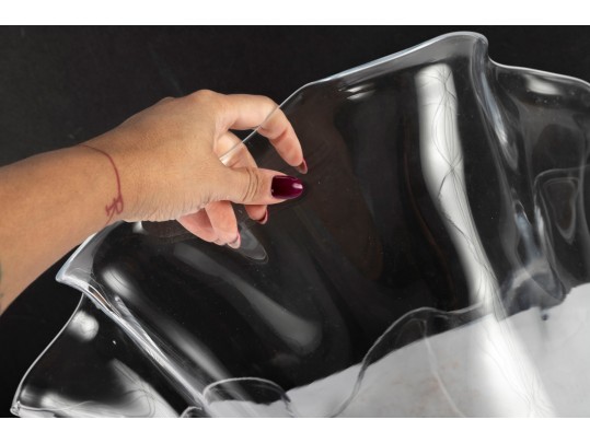 Clear Glass Handkerchief Bowl