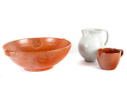 Trio Of Jugtown Pottery Ceramics