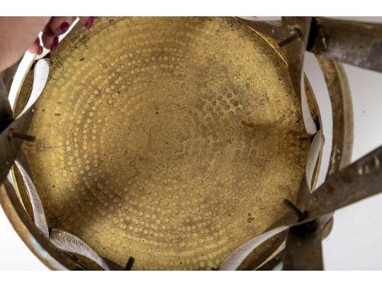 Brass Drum Side Tables