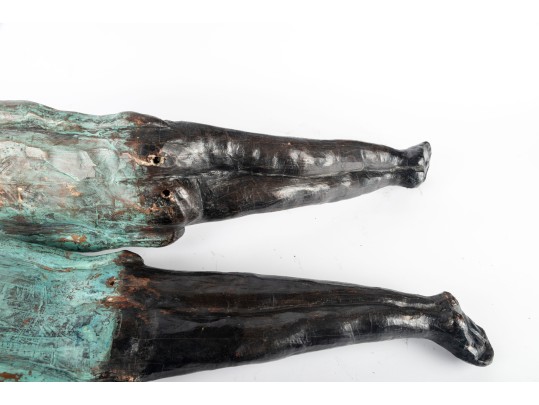 Duo Of Painted Swimmer Figures