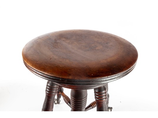 Antique Ball And Claw Piano Stool
