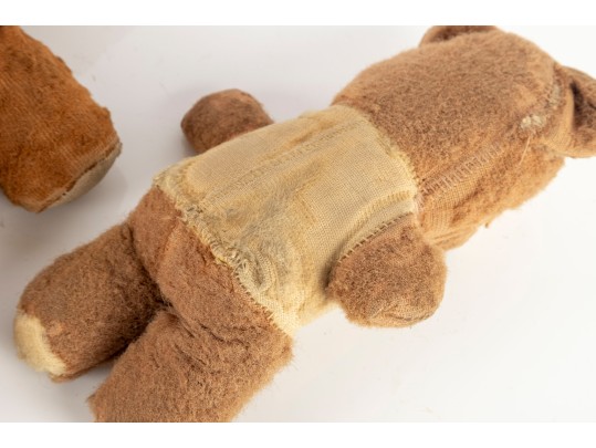 Trio Of Antique Plush Animal Toys