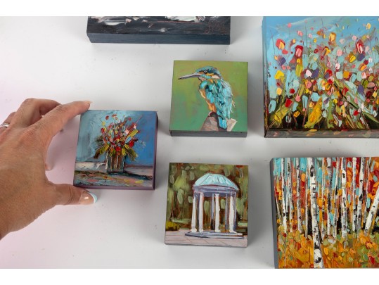 Leitner Studios Miniature Oil On Board Paintings