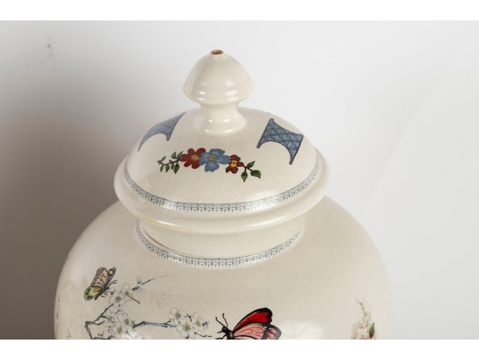 Trio Of Compatible Lidded Baluster Ginger Jars