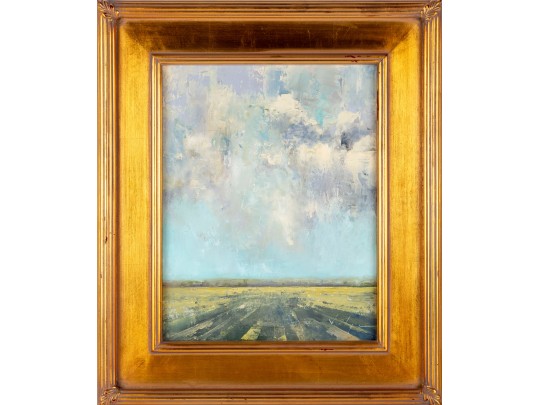 Unsigned Contemporary Oil On Board Landscape