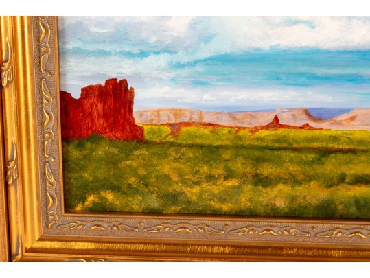 Untitled Southwestern Landscape – Oil On Board