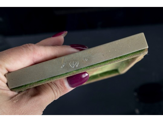 Antique Table Decor Including Silver Lids