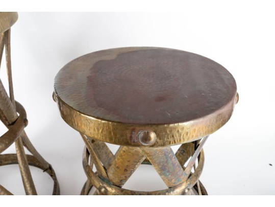 Brass Drum Side Tables