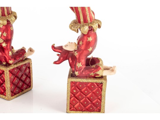 Trio Of Handstanding Acrobat Figurines