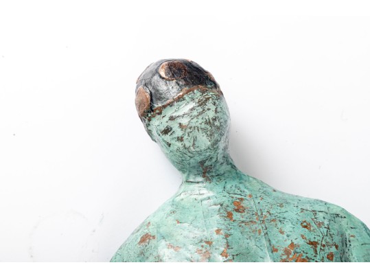 Duo Of Painted Swimmer Figures