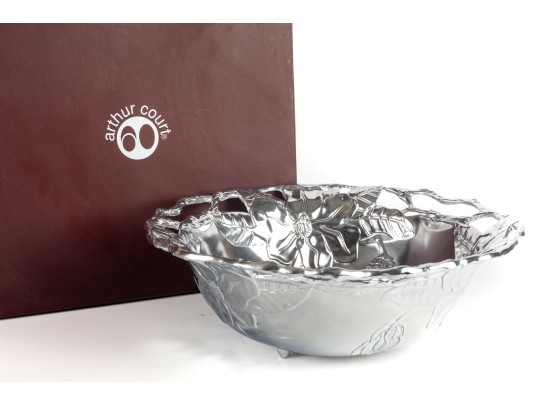 Arthur Court Aluminum “Magnolia” Decorative Bowl