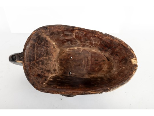 Hand Carved And Painted Tribal African Wood Mask