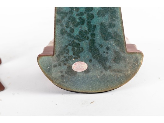 Glazed Ceramic Federal Style Bookends