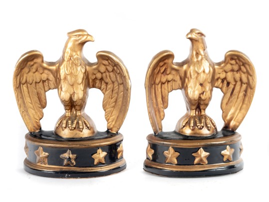 Glazed Ceramic Federal Style Bookends