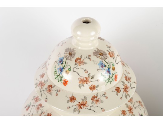 Trio Of Compatible Lidded Baluster Ginger Jars