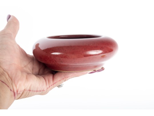 Chinese Sang De Bouef Glazed Porcelain Coupe