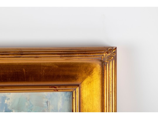 Unsigned Contemporary Oil On Board Landscape