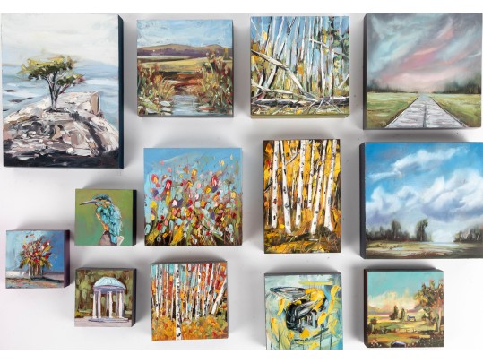 Leitner Studios Miniature Oil On Board Paintings