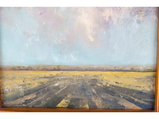 Unsigned Contemporary Oil On Board Landscape