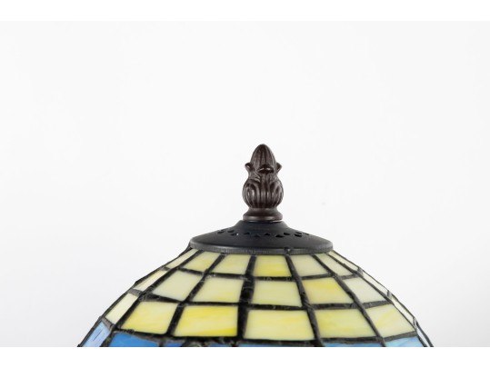 Small Stained Glass Tiffany-Style Table Lamp