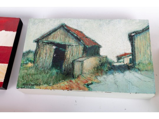 Collection Of Small Paintings On Board And Canvas