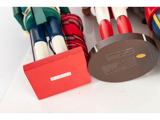 Set Of Four Vintage Wooden Nutcrackers