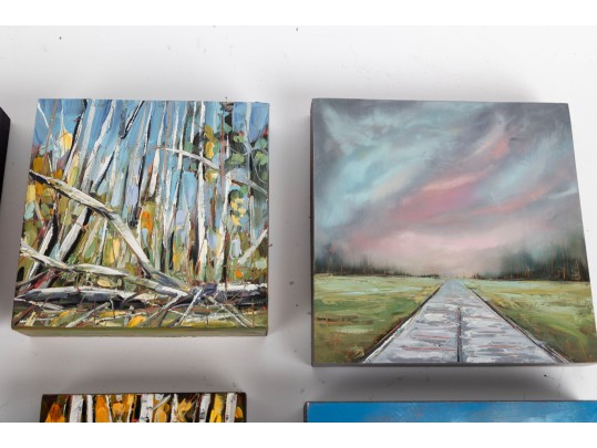Leitner Studios Miniature Oil On Board Paintings
