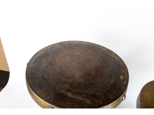 Brass Drum Side Tables