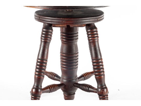 Antique Ball And Claw Piano Stool