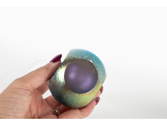 Two Signed Art Glass Weights