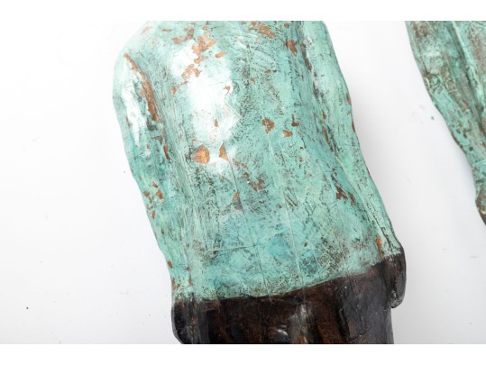 Duo Of Painted Swimmer Figures