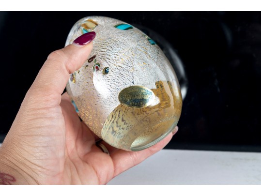 Fun Murano Art Glass Egg Paperweight