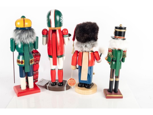 Set Of Four Vintage Wooden Nutcrackers