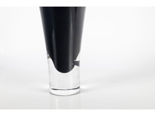 Tapered Smokey Art Glass Vase