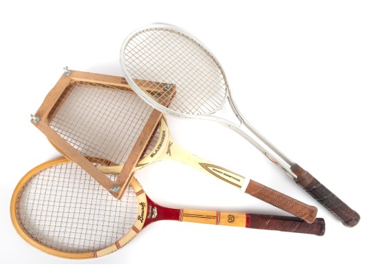 Collection Of Three Vintage Wooden/Metal Tennis Rackets