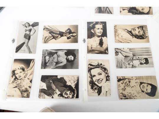 Collection Of Vintage Photographic Cards Of Actresses