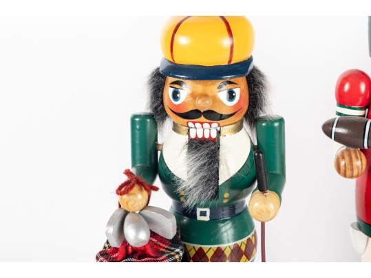 Set Of Four Vintage Wooden Nutcrackers