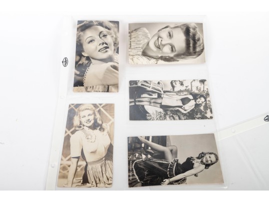 Collection Of Vintage Photographic Cards Of Actresses