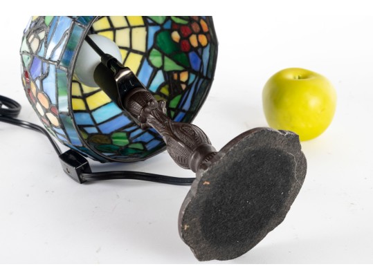 Small Stained Glass Tiffany-Style Table Lamp